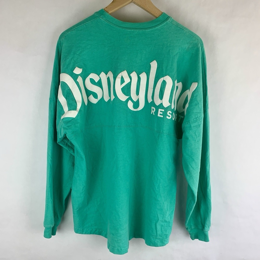 Vintage Disney Spirit Jersey Mint Green Teal Adult Size Small Long Sleeve